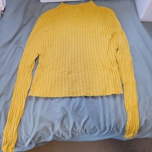 Mock Neck Cropped Sweater